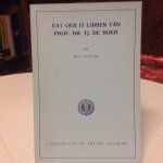 Dr  T van der Zee - Eat oer it libben Fan Prof  Dr Tj de Boer