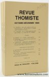 Thomisme - Thomas d'Aquin - Revue Thomiste : - Revue Thomiste. Revue doctrinale de théologie et de philosophie. XCVIIe année - T. LXXXIX - No 1-4 - 1989