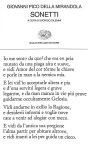 Pico, della mirandola Giovanni - Sonetti