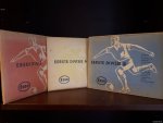 Diverse auteurs - Eredivisie / Eerste Divisie A / Eerste Divisie B: 3 series met respectievelijk 18, 16 en 15 fotografische platen in kleur met de voetbalteams van het seizoen 1958/1959