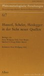 ORTH, E.W.,  (HRSG.) - Husserl, Scheler, Heidegger in der Sicht neuer Quellen. Beiträge von Ernst Wolfgang Orth, Gerd Brand, Manfred S. Frings, Walter Biemel.
