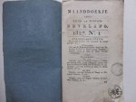 -. - Maandboekje voor Zuid- en Noord- Beveland, 1827, no. 1.