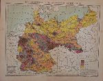 antique map (kaart). - Die Volksdichte im Deutschen Reiche 1905. (Germany).