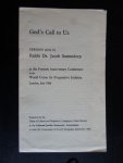  - God’s Call to Us, Sermon given by Rabbi Dr.Jacob Soetendorp, tgv 14th Aniversary Conference World Union for Progressive Judaism, London