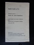  - God’s Call to Us, Sermon given by Rabbi Dr.Jacob Soetendorp, tgv 14th Aniversary Conference World Union for Progressive Judaism, London