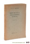 Leibniz, G. W. - Opuscula Philosophica Selecta. Texte Latin. Texte revu par Paul Schrecker.