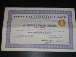 Obligatie, Winstbewijs - Koninklijke Hollandsche Lloyd Obligatie, Winstbewijs - Koninklijke Hollandsche Lloyd
