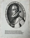 Unknown maker - [Antique portrait print, prent, etching and letterpress] Oorsprong en voortgang der Neder-landtscher beroerten ende ellendicheden. Waerin vertoont worden, de voornaemste tyrannijen ... [Juan I of Austria (1547-1578)/Jan van Oostenrijk], 1 p.