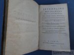 MM. Bion, Christin & Delattre. - Inventaire des diamans de la couronne, perles, pierreries, tableaux, pierres gravées et autres monumens des Arts & des Sciences existans au Garde-Meuble. Premier partie. Inventaire fait en conformité des Décrets de l'Assemblée-nationale-consti...