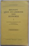 Zwijndregt J van, Schoonenberg B H - Beknopt leer- en leesboek der economie 1 werkboekje