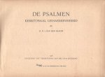 Pauw, D.N.J. van der - De Psalmen kerktonaal geharmoniseerd