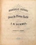 Hummel, J.N.: - Rondeau favori mi b maj - Es dur pour le piano-forté, op. 11