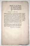 STAATEN VAN HOLLAND EN WEST-VRIESLAND, - Extract uit de resolutien van de Heeren Staaten van Holland en West-Vriesland, in haar Edele Groot Mog. vergadering genomen op Woensdag den 27 July 1757. Advis van Gecommitteerde Raaden in het Noorder Quartier op de requeste van die van het do...