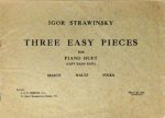 Strawinsky, Igor: - Three easy pieces for piano duet (left hand easy)