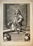 Hendrik Bary (1640-1707); Jan de Bisschop (1628-1671) - [Antique portrait print, engraving/gravure] 'David Vlugh, schout by nacht ...'; portrait of David Vlugh, published ca. 1700, 1 p.