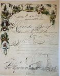  - [Kermisbrief / Fair Wish Card, 1843] Kornelis Bogtman. Wish card for the fair, dated 30-7- 1843, 2 p.