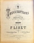 Liszt, Franz: - [R 238, 1] 2 Transcriptions d`après Rossini pour piano. No. 1. Air du Stabat Mater. Arr. à 4 mains par H: Cramer