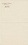 SLAUERHOFF, J. - Origineel briefpapier met gedrukt briefhoofd.