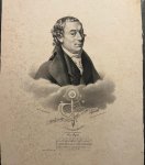 Blommers, P. - [Lithography, lithografie, 1830] Portrait of Adriaan Pietersz. Loosjes (1828-1902), Dutch preacher and literator, 1 p.