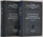 MILL, J.S. - Grundsätze der politischen ökonomie mit einigen ihrer Anwendungen auf die Sozialphilosophie. Nach der Ausgabe letzter Hand (7. Auflage 1871) übersetzt von Wilhelm Gehrig und eingeleitet von Heinrich Waentig. 2 volumes.