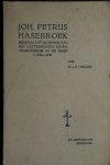 Hasebroek, J.P.; Willems, Dr. J.H.J. - bijdrage tot de kennis van het letterkundig leven voornamelijk in de jaren 1830 - 1840   JOH. PETRUS  HASEBROEK