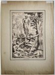 Cornelis Bloemaert (1603-1692), after Domenichino (1581-1641) - Antique print, engraving I Leonilla turns into an orange tree, published 1646, 1 p.