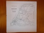 antique map (kaart). - Schetskaart van Nederland tijdens de inlijving bij het keizerrijk. Antique map.