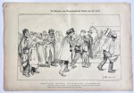Braakensiek, Johan (1858-1940) - [Original lithograph/lithografie by Johan Braakensiek] De Minister van Binnenlandsche Zaken aan het werk, 13 April 1902, 1 pp.