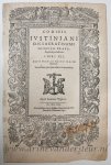  - [Antique title page, 1604] Codicis Iustiniani...(Codex Justinianus), published 1604, 1 p.
