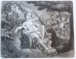after John Smith (1652-1743) - [Antique print, mezzotint] Venus with putti, published ca. 1700 [?].