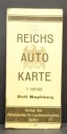 MAP Germany. - Reichs-Auto-Karte. Blatt MAGDENBURG (Massstab) 1:300000.