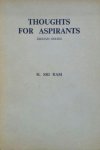 Ram, N. Sri ; compiled from notes and writings of N. Sri Ram [by Elithe Nisewanger] - Thoughts for aspirants : second series