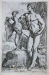 Perrier, François (1594-1649) - [Antique print, etching/ets, Rome] Ganymede /Ganymedes ['Segmenta nobilium signorum et statuarum.'], published 1638.