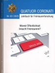  - Quatuor Coronati Jahrbuch für Freimaurerforschung Nr. 62/2024: Wieviel Öffentlichkeit braucht Freimaurerei?