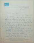 WALSCHAP, Hugo - Hugo Walschap aan Hugo Claus - 24 april 1950 Originele gesigneerde handgeschreven brief op 'Podium' briefpapier