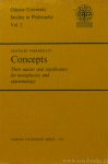 NORREKLIT, L. - Concepts. Their nature and significance for metaphysics and epistemology.