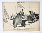 (Jaillot, Hubert), (Likely) Alff, Paul van (1896-1983), [Artist unknown], [Caricatural map] - [Original lithograph/lithografie van v. Geldorp] Om een miljoen, 6 Januari 1899, 1 pp.