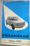 P.Olyslager - Vraagbaak Simca 1000 1964-1967 sedan en coupe'