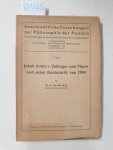 Wey, A. van der: - Jakob Anton v. Zallinger zum Thurn und seine Kantschrift von 1799 :
