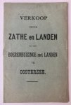 [VEILINGBOEKJE ONROEREND GOED] - [Veilingboekje betreffende onroerend goed Oosterzee, Friesland] Verkoop eener Zathe en landen en eene Boerenhuizinge met landen te Oosterzee, Notaris Barolotti Rijnders te Wolvega, 1903.