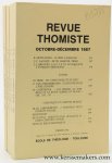 Thomisme - Thomas d'Aquin - Revue Thomiste : - Revue Thomiste. Revue doctrinale de théologie et de philosophie. XCVe année - T. LXXXVII - No 1-4 - 1987