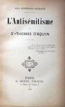 Abbe Hippolyte Gayraud - L'Antisémitisme de Saint-Thomas d'Aquin.