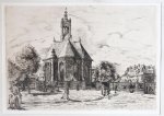  - [Modern print, etching] "Nieuwe kerk aan de Spui" (The Hague), published 19th century.