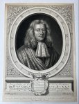 Bloteling, Abraham (1640-1690) after Vaillant, Bernard (1632-1698) - [Antique print, portrait print, engraving, 1680] Portretprent van Nederlandse diplomaat Willem van Haren, 1 p.