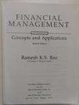 Ramesh K.S. Rao  (University of Texas) - Financial Management  -  Concept of Apllications / second edition