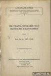 Wijk, Prof. Dr. N. van - De translitteratie van Russische eigennamen