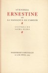 STENDHAL - Ernestine ou la Naissance de l'Amour. Cuivres de Sacha Klerx.