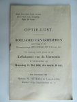  - 1932, LEEUWARDEN, Boelgoed van goederen. Optie-lijst. Heerenhuizinge Willemskade N.Z. no. 8A.