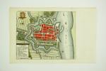  - Grondtekening der Stad Schoonhoven - kopergravure stadsplattegrond - 1743