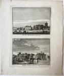 Spilman, Hendricus (1721-1784) after Pronk, Cornelis (1691-1759) - Het Huis te Baarland van agteren. 1745. / Het Huis te Baarland van ter Zyde.